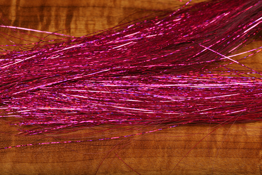ALASKA FUSCHIA HAZE Holographic Bright krystal flash fly tying winging material