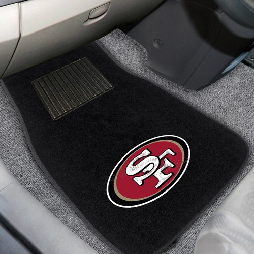 NFL San Francisco 49ers Car Truck Front Back Floor Mats Steering Wheel Cover - Picture 3 of 10