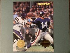 1995 edge time warp 8x10 football card #26 Y.A.Tittle/Leslie O'Neal
