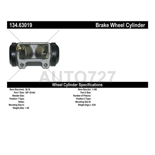 Centric Front Drum Brake Wheel Cylinder For Plymouth Barracuda 1970 1971 1972 - Picture 3 of 7