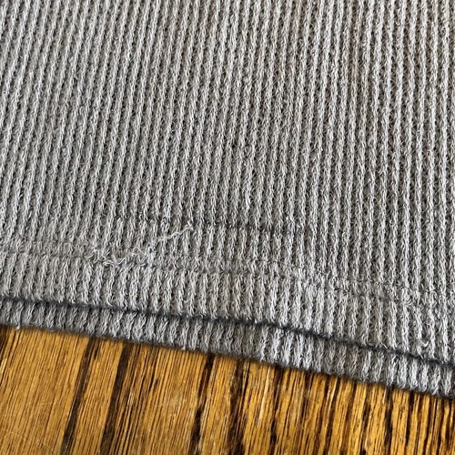 Lucky Brand Top M Damen grau Waffelmuster Strick zum Binden 3/4 Ärmel Schmucksteinausschnitt neu mit Etikett LESEN - Bild 9 von 11