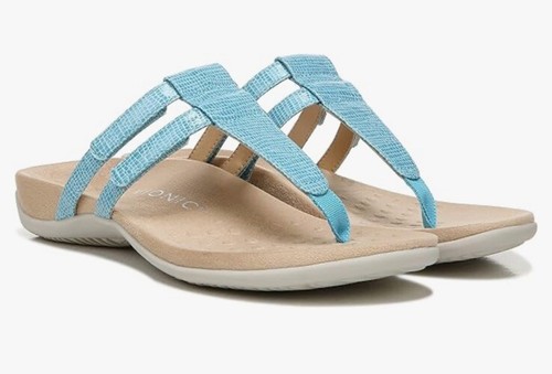 Vionic Elvia Sandal Womens 7.5 Porcelain Blue Arch Support Orthotic New - Imagen 5 de 8