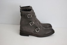 New Wolverine Lizzie Waterproof Moto Leather Buckle Boot - Grey - 7us
