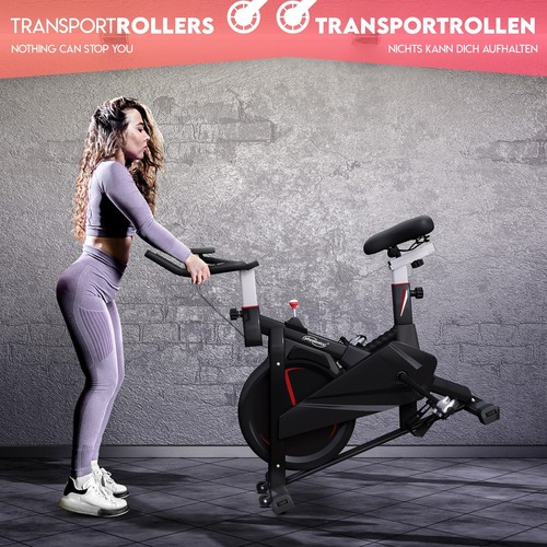 Physionics® Rower treningowy Dom Indoor Ergometr Cycling Trimmbike Speedbike - Zdjęcie 6 z 12