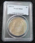1891 O Morgan Silver Dollar * PCGS Graded MS64 * Neat Natural Tone Color