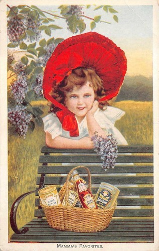 HEINZ KETCHUP PEANUT BUTTER FOOD PRODUCTS TRADE CARD POSTCARD (c. 1910) - 第 1/1 張圖片