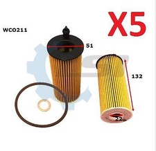5 x Wesfil Oil Filters WCO211