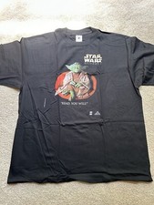 Star Wars Episode 1 Yoda Shirt "Read You Will" Lucas Books Vintage 1999 XL