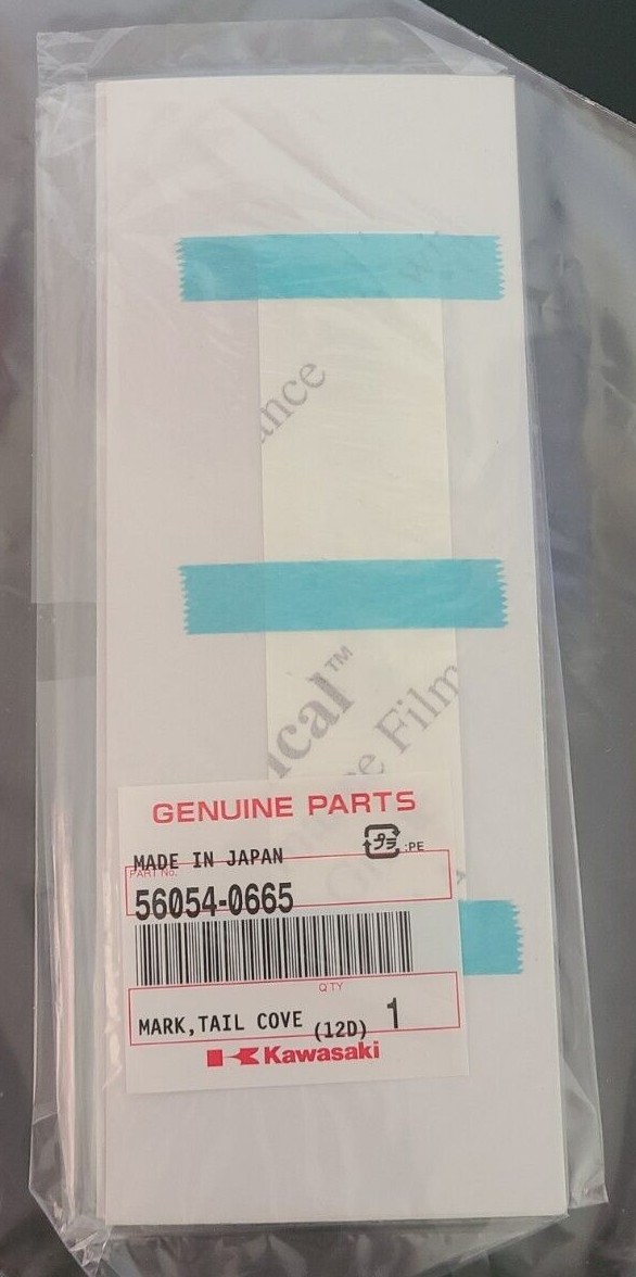 Kawasaki Z1000 ZR1000D ZR1000E OEM Rear Emblem Sticker Original