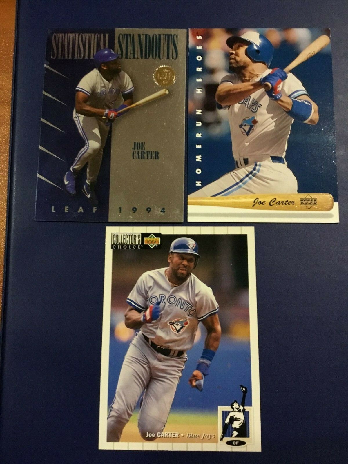 1992 to 1994 Leaf Upper Deck JOE CARTER Lot 3 Toronto Blue Jays 2 Rare  Inserts | eBay