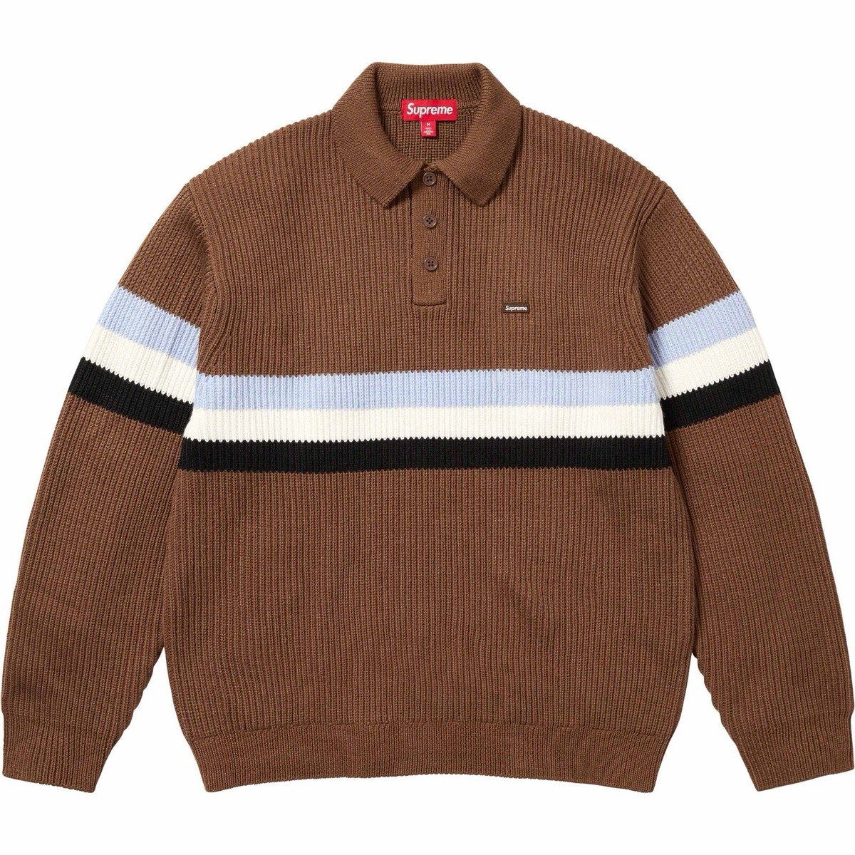 supreme 24fw Small Box Polo Sweater Lサイズ Supreme Small Box Polo Sweater (FW24) - $148