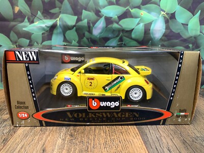 NEW IN BOX DIECAST BURAGO VOLKSWAGEN NEW BEETLE CUP 2000 SCALE 1:24