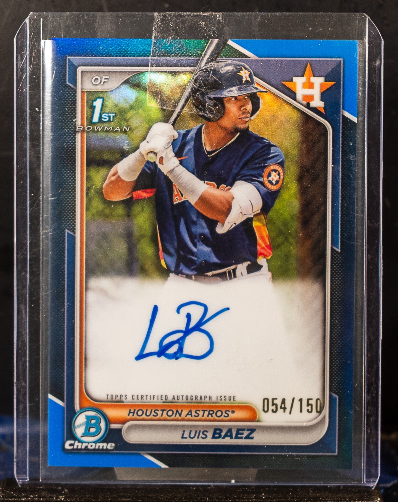 Luis Baez 2024 Bowman Chrome #CPA-LB Blue Auto 054/150  Rookie RC 1st