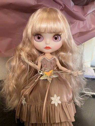 Muñeca Desnuda Blythe Articulada 1/6 BJD Rubia Cabello Rizado Piel Blanca Mate Rostro Cejas - Imagen 6 de 13
