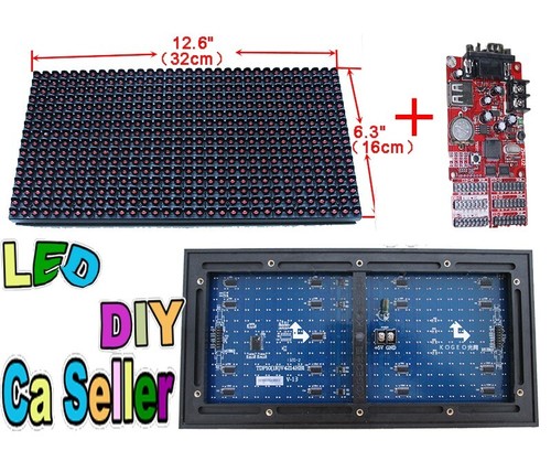 TECHTONGDA P10 LED Display Board Module Red 16x32cm (6.3inX12.6in) - Picture 9 of 10