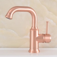 Antique Copper Bathroom Basin Faucet Vessel Sink Single Hole/Handle Mixer Tap