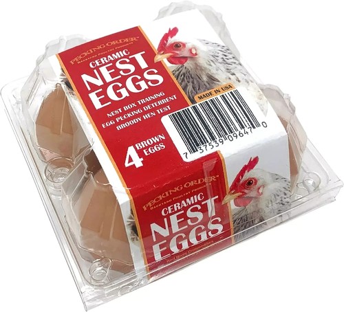 Hackorden Keramik Nest Eier - Braun (4er Pack) (9647)