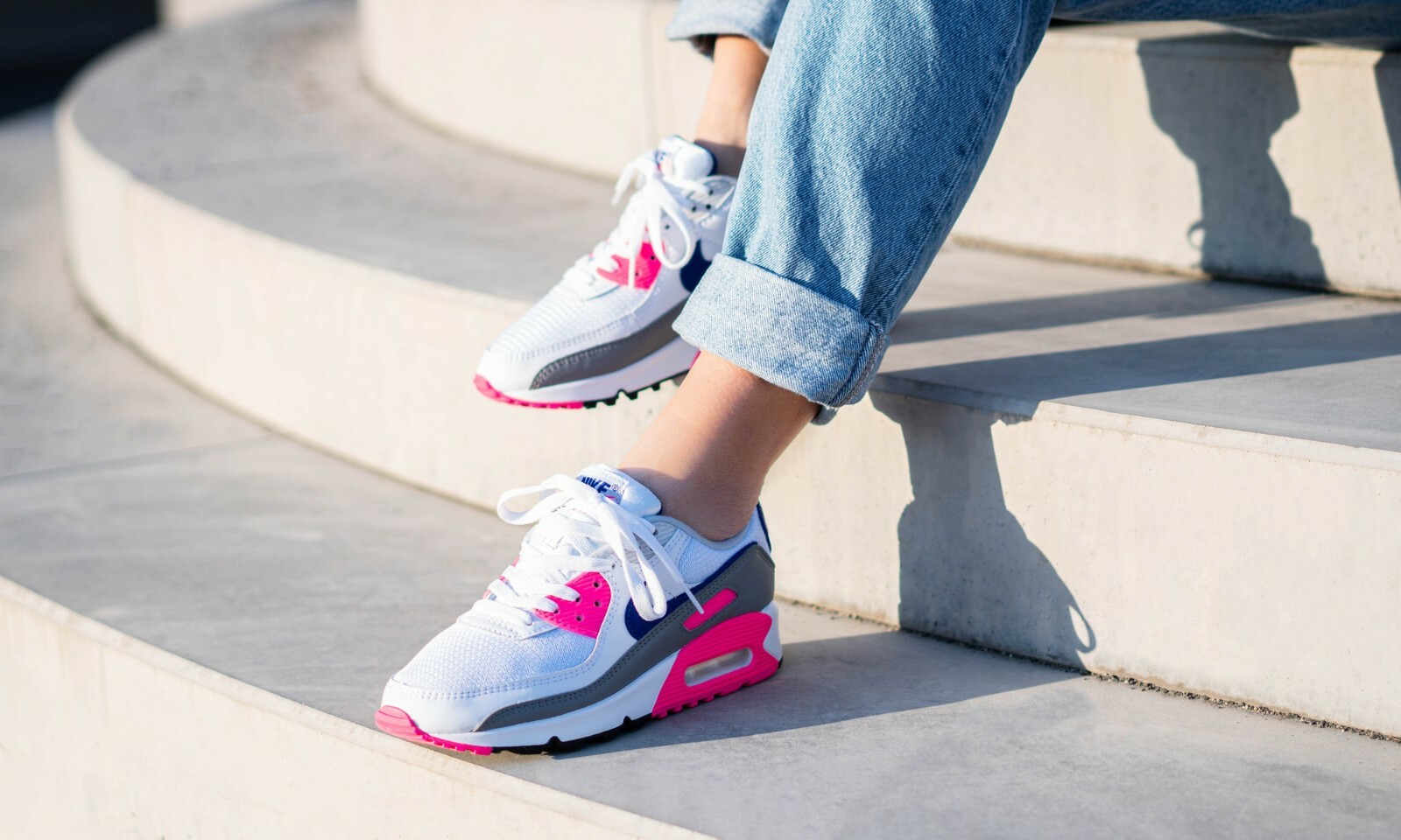 Nike Air Max 90 III White/Concord/Pink Blast Women's Trainers in Various  Sizes | eBay