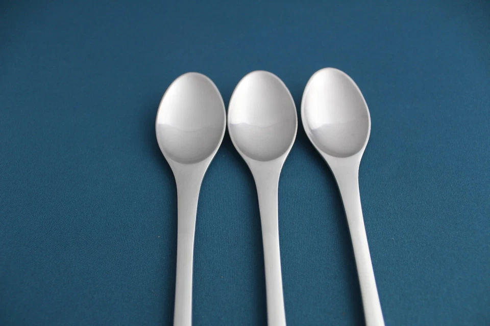 3 cucharaditas Dansk ODIN acero inoxidable satinado Alemania 6 3/8" Foto 3 de 4