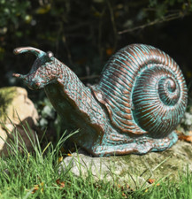 Verdigris Snail Garden Ornament