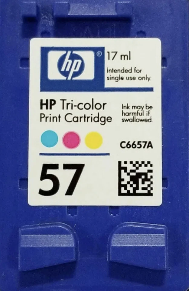 HP 57 Tri Color Genuine C6657AN Ink cartridge OEM for Deskjet OfficeJet Printer - Image 2 of 2