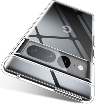 Clear Case für Google Pixel 7a, Slim Stoßfest Silikon Gel Handy Hülle Cover