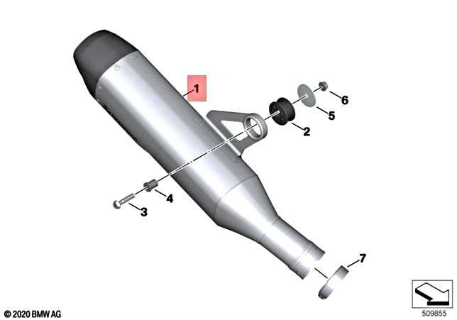 Genuine BMW K69 0E43 Sport Silencer AKRAPOVIC 18519830140 | eBay