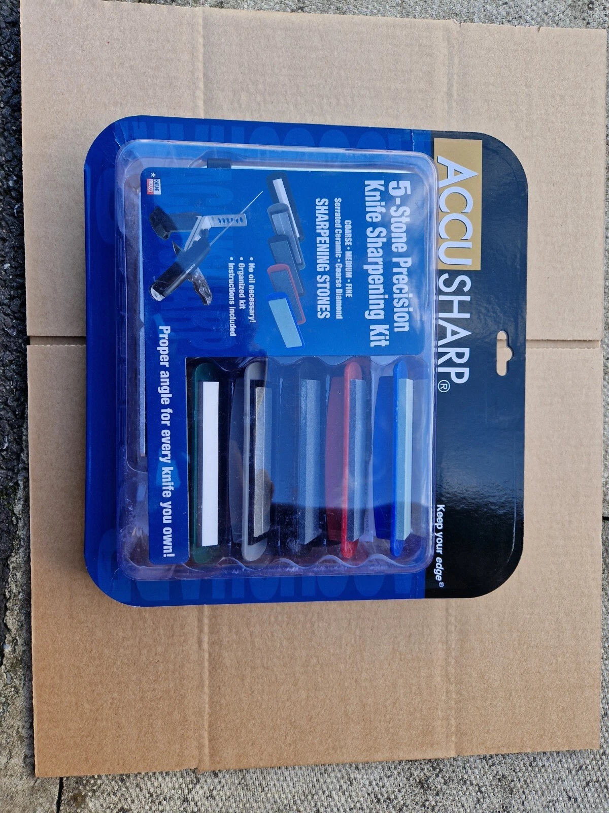 New AccuSharp® 5-Stone Precision Knife Sharpening Kit.