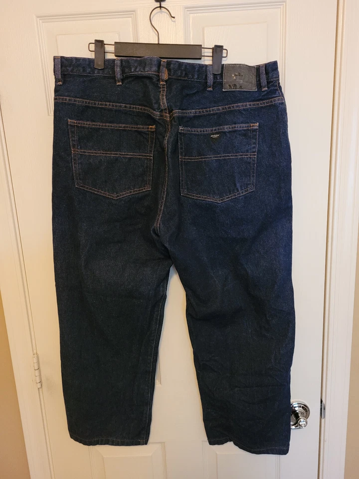 Vintage Guess Jeans Mens Fit 39x27 (tag42x32) Blue European Fit Denim Cotton USA - Image 3 of 4