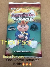 ATOMIC REFRACTOR!  Hot Pack 2022 Topps CHROME Garbage Pail Kids 1986 Series 5