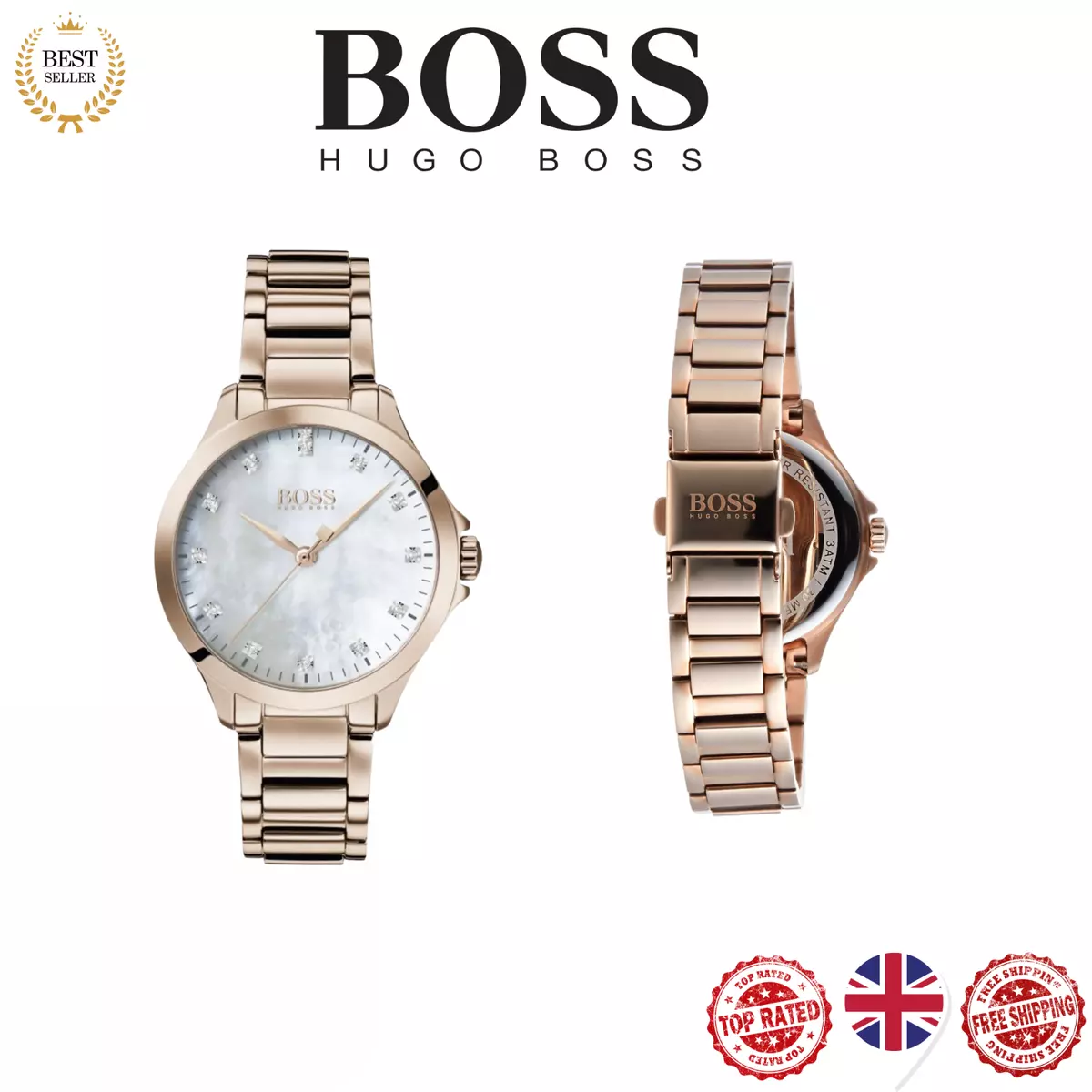 Hugo boss diamond watch sales