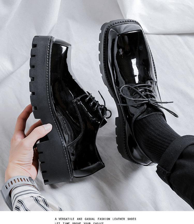 SAOLA Scarpe da uomo inglesi punta quadrata plateau eleganti business stringate formali casual calde