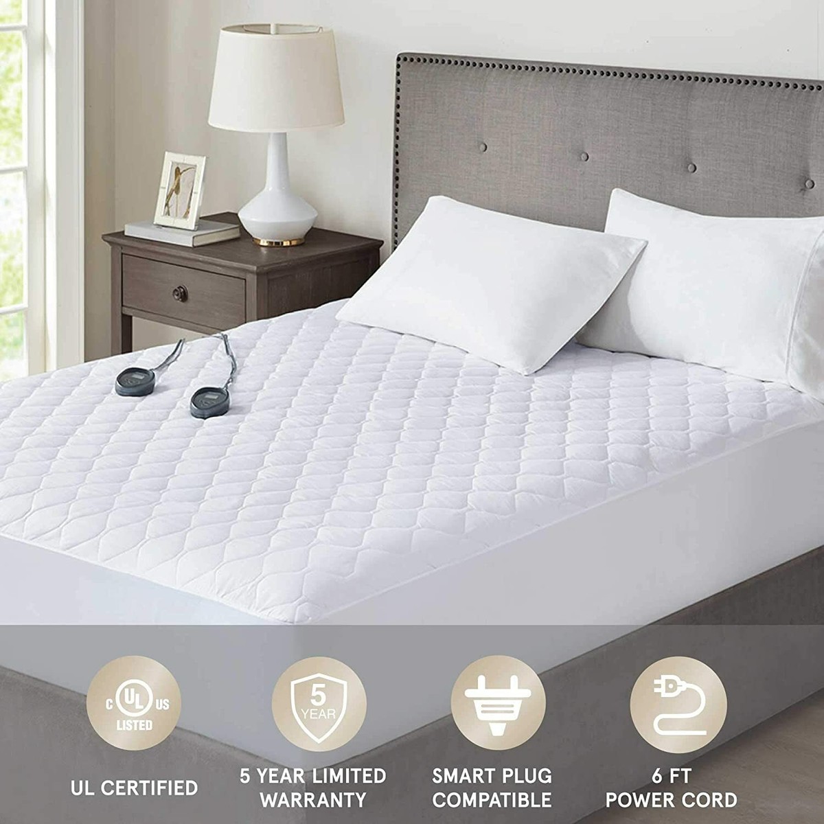 Beautyrest 100% Cotton Cal King Heated Mattress Pad | eBay