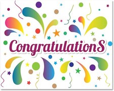 Congratulations Greeting Cards-Blank Inside-5.5"x4.25"-12 or 24 Packs