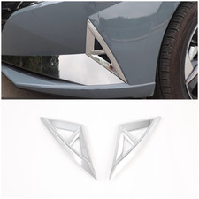 ABS Chrome Front Fog Light Lamp Lid Cover Trim For 2021-2023 Hyundai Elantra