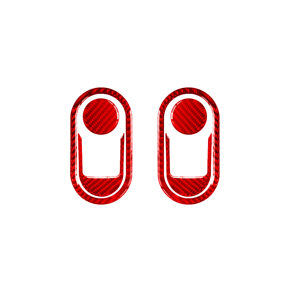 6PCS For Jeep Wrangler 2007-10 Carbon Fiber Interior Rear Door Handle Cover Trim thumbnail 3