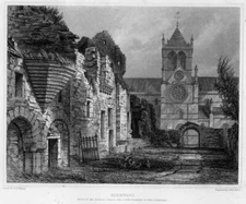 Scotland ST. MAGNUS CATHEDRAL Kirkwall ~ 1840s Architecture Art Print Engraving