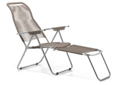 Fiam Sdraio Spaghetti 084 TA telaio in Alluminio Seduta in Cordonato PVC Tortora