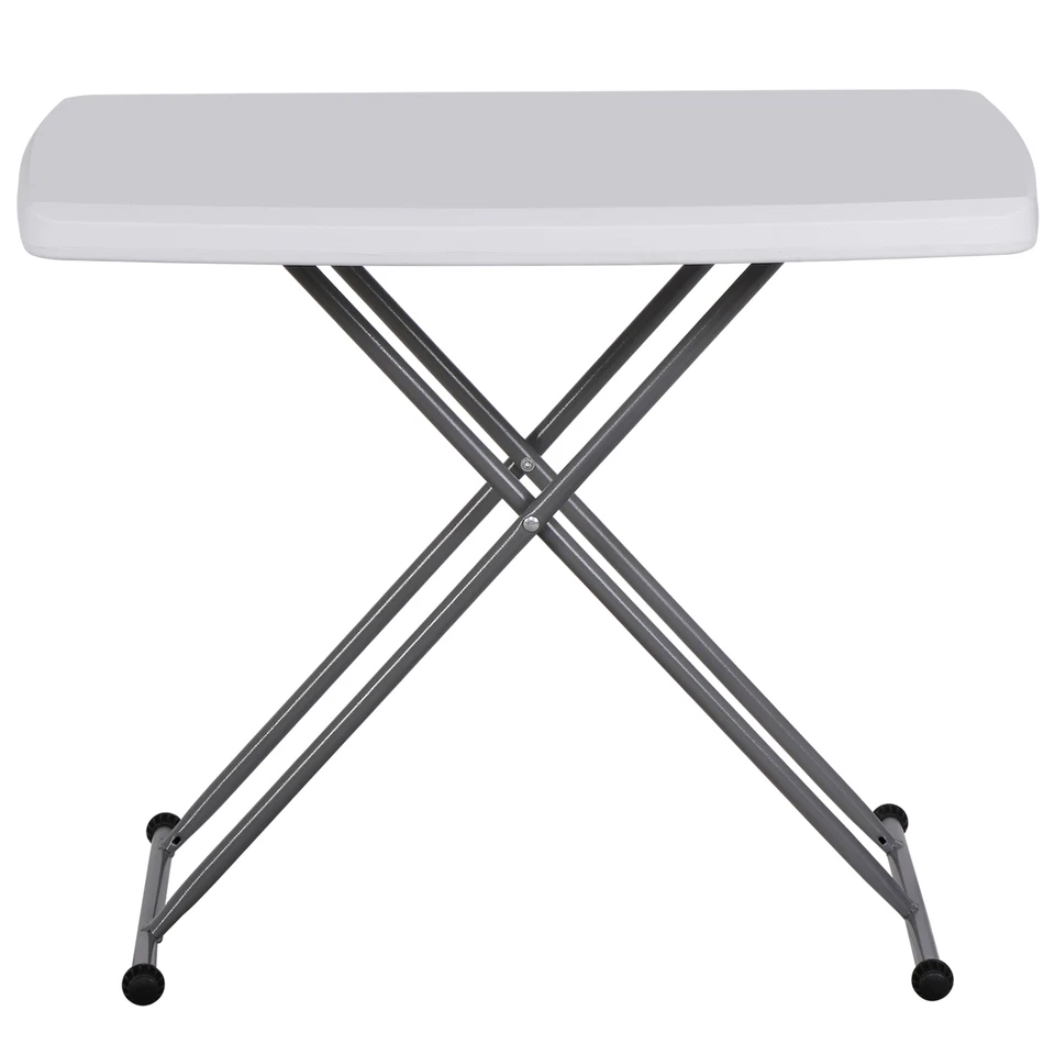 Folding Card Table 30" Plastic Laptop Table with Resin Top Game Table for Puzzle - Image 2 of 4