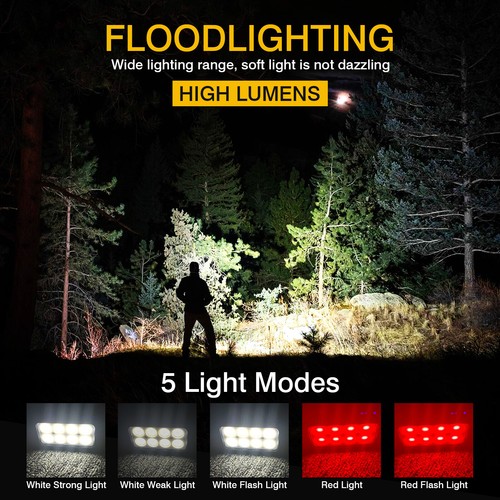 6PCS Rechargeable LED Headlamp Motion Sensor COB Headlight High Lumen Work Light - Picture 2 of 12