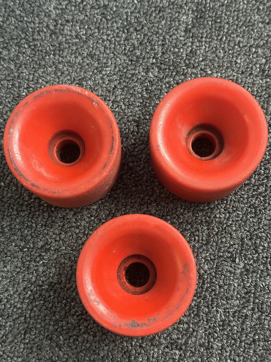 Vintage Skateboard Wheels Lot of 3 Red Unbranded Dogtown