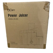 Juicer Machine, Qcen 500W Centrifugal Juicer Extractor, Stainless Steel Red