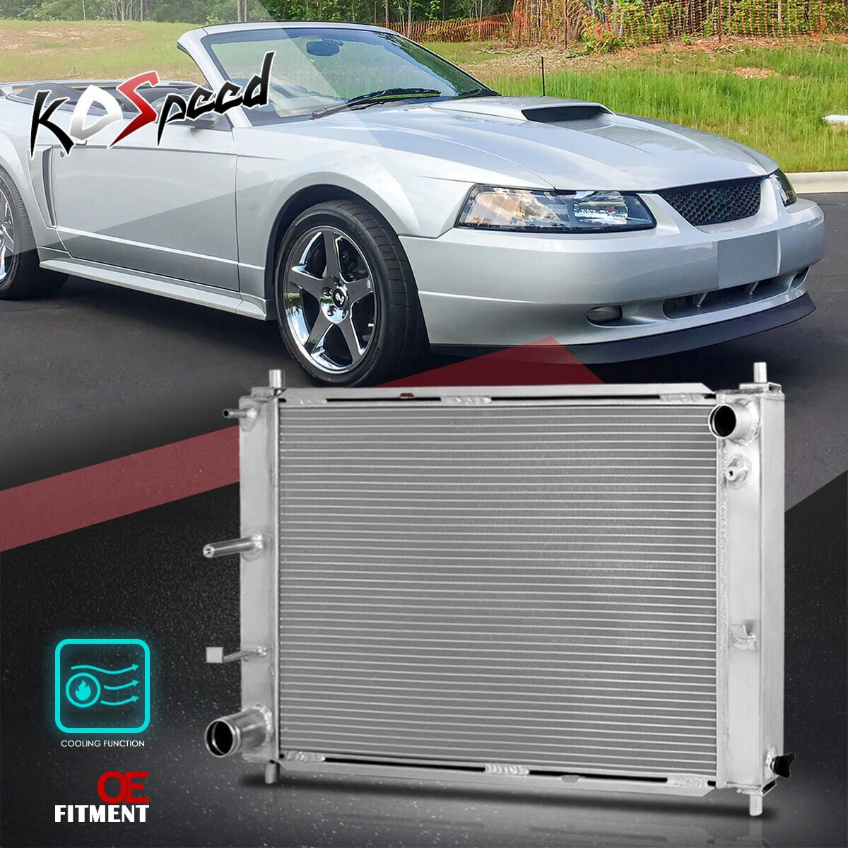 3-Row Core Aluminum Racing Radiator for 97-04 Ford Mustang GT/SVT 4.6/5.4  V8 MT | eBay