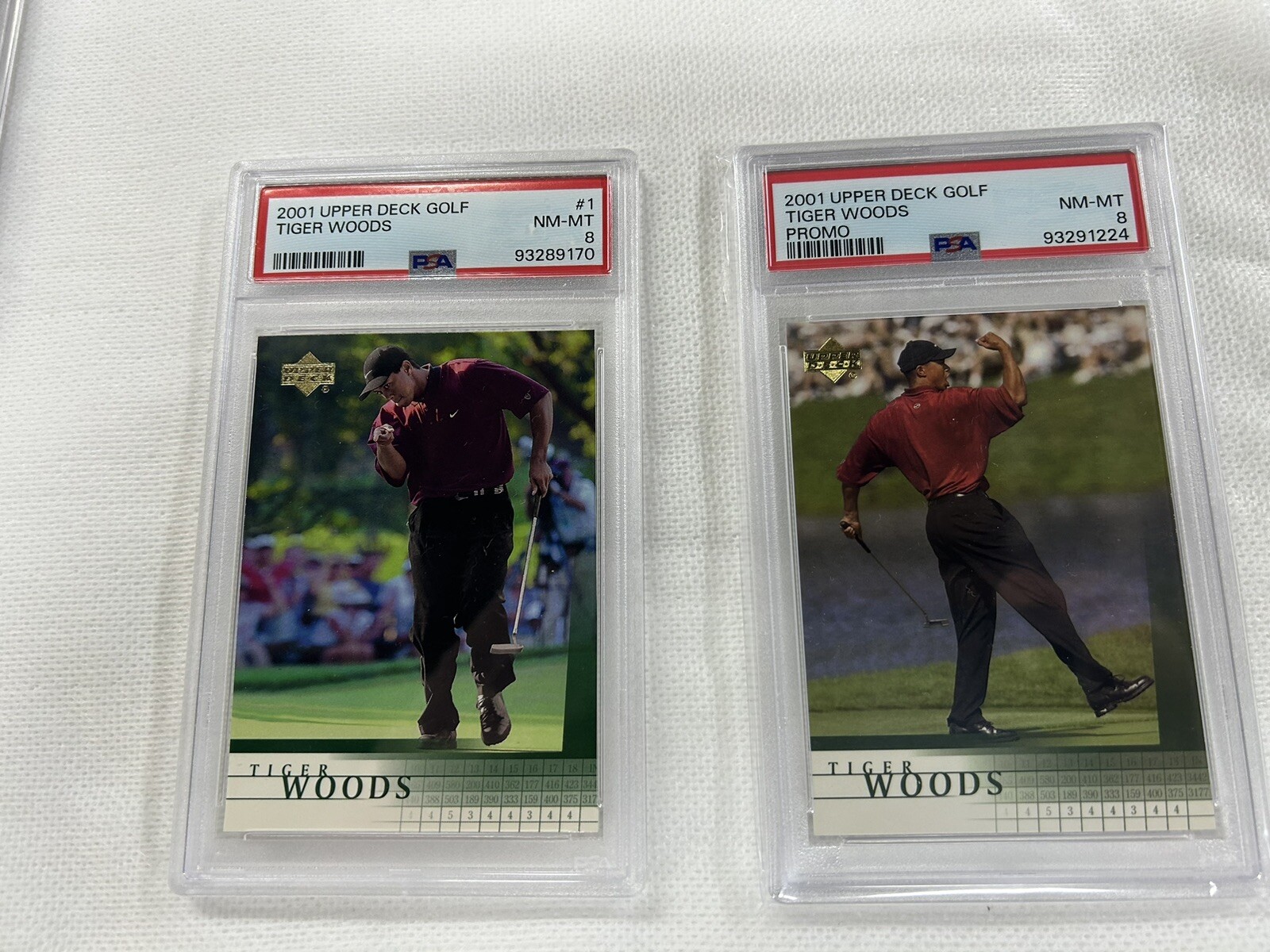 Tiger Woods & Jack Nicklaus Golf Cards view 3