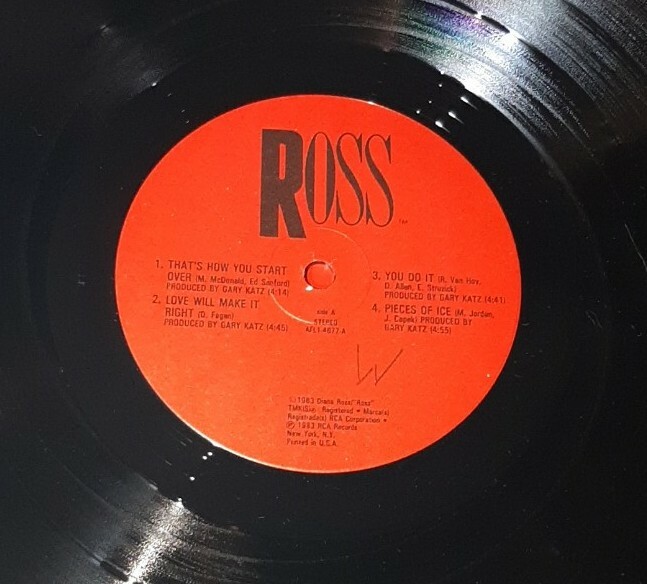 Lot of 2 Diana Ross LP At Caesars Palace Live M6-801S1, Ross AFL1