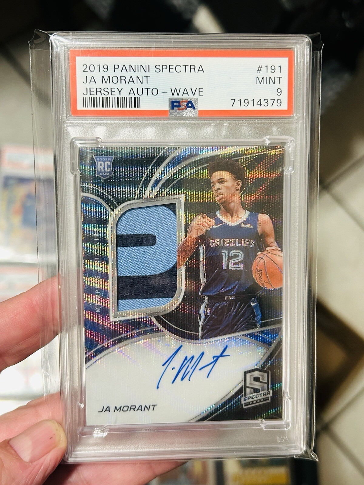 2019 SPECTRA BASKETBALL- JA MORANT - WAVE RPA - /39🔥PSA 9🔥COLOR MATCH