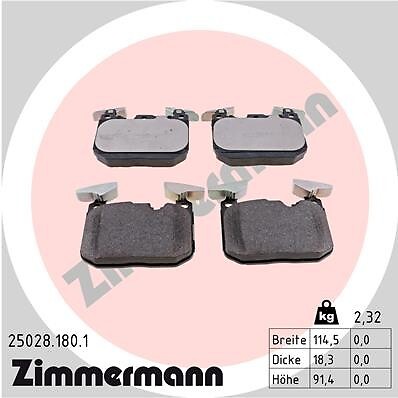 Zimmermann Front Disc Brake Pad Set for BMW (25028.180.1)