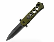 Tac Force YC-529RG RANGER Stiletto Style Rescue Folder Spring Assist Knife