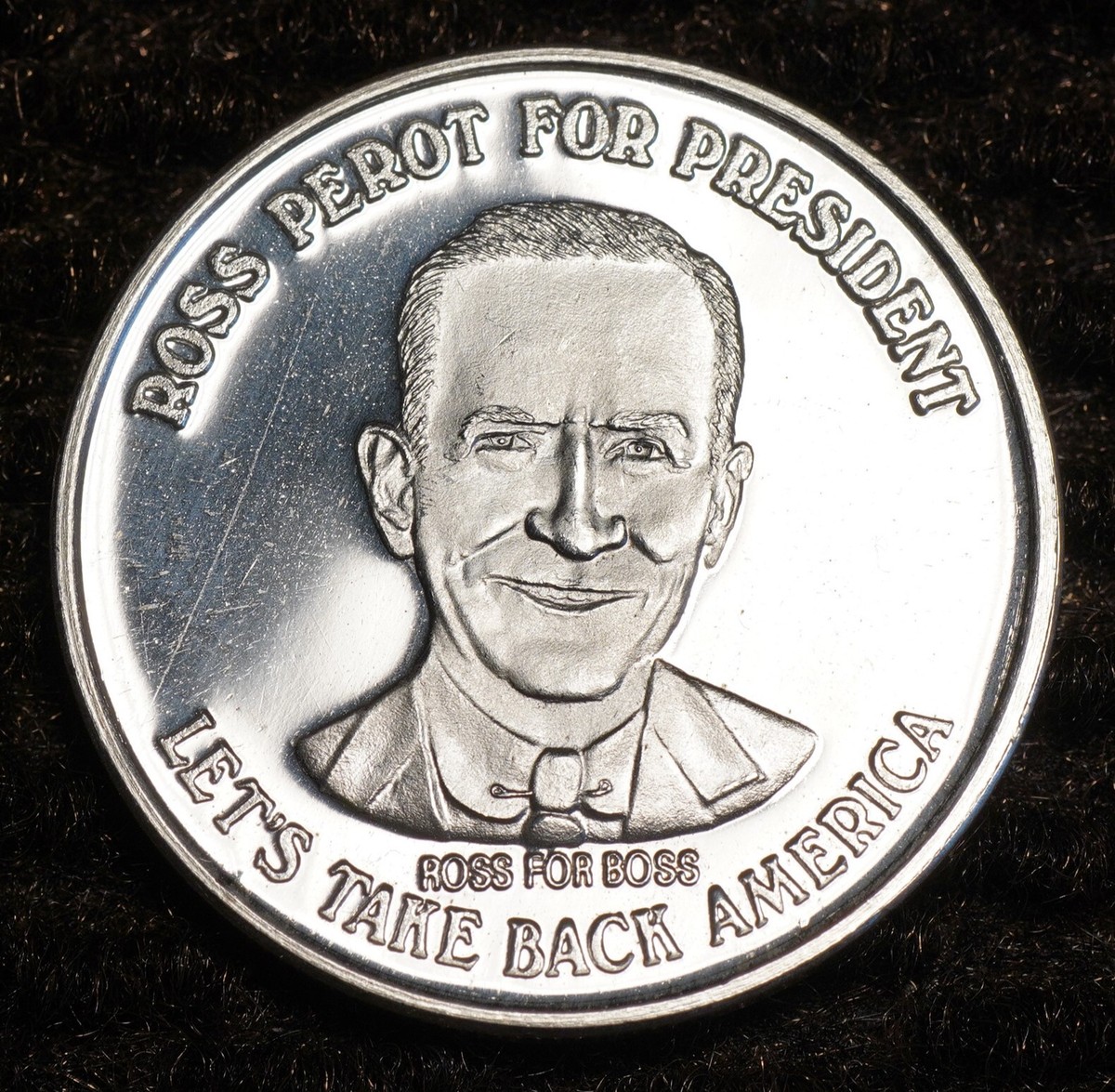 Ross Perot for President Made in America TEXAS 1oz 999 FINE Silver