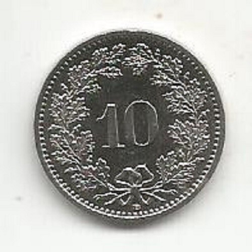 SWITZERLAND 10 RAPPEN 2012 B - Picture 2 of 2